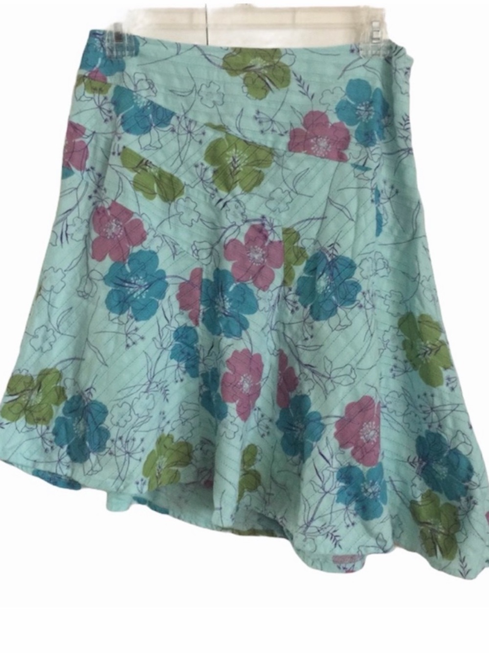 Billabong blue floral print skirt